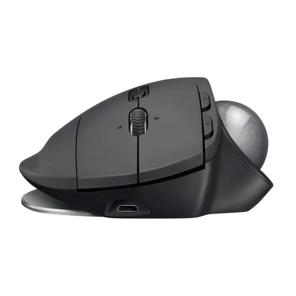 Encontraproduto.com.br - Mouse Ergonômico sem Fio Reduz a Tensão do Pulso com Bluetooth e Controle de Polegar, 512, 2048 DPI, LOGITECH 910 005177, Preto