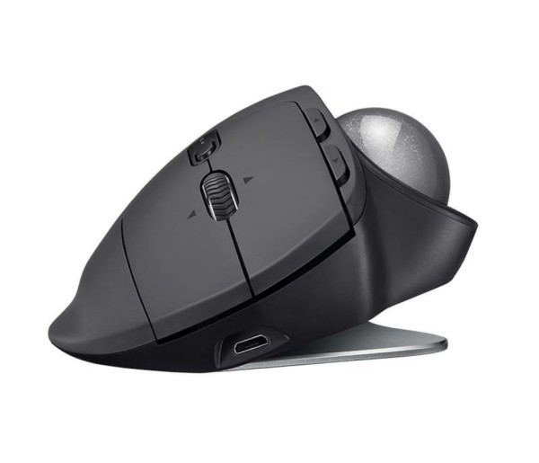 Encontraproduto.com.br - Mouse Ergonômico sem Fio Reduz a Tensão do Pulso com Bluetooth e Controle de Polegar, 512, 2048 DPI, LOGITECH 910 005177, Preto