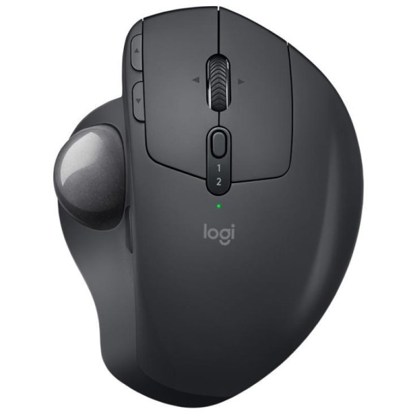 Encontraproduto.com.br - Mouse Ergonômico sem Fio Reduz a Tensão do Pulso com Bluetooth e Controle de Polegar, 512, 2048 DPI, LOGITECH 910 005177, Preto