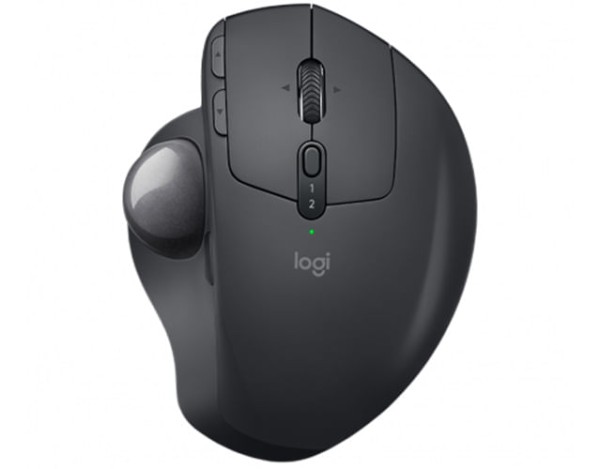 Encontraproduto.com.br - Mouse Ergonômico sem Fio Reduz a Tensão do Pulso com Bluetooth e Controle de Polegar, 512, 2048 DPI, LOGITECH 910 005177, Preto