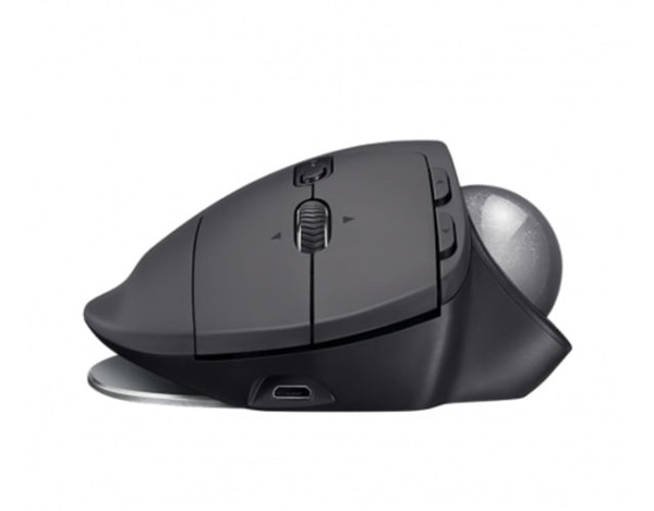 Encontraproduto.com.br - Mouse Ergonômico sem Fio Reduz a Tensão do Pulso com Bluetooth e Controle de Polegar, 512, 2048 DPI, LOGITECH 910 005177, Preto