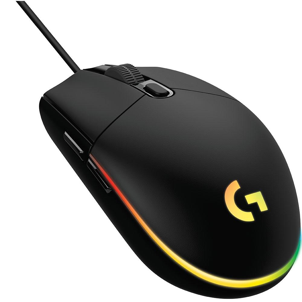 Encontraproduto.com.br - Mouse Gamer C/ Fio G203 Lightsync RGB 6 Botões 8000 DPI - Logitech