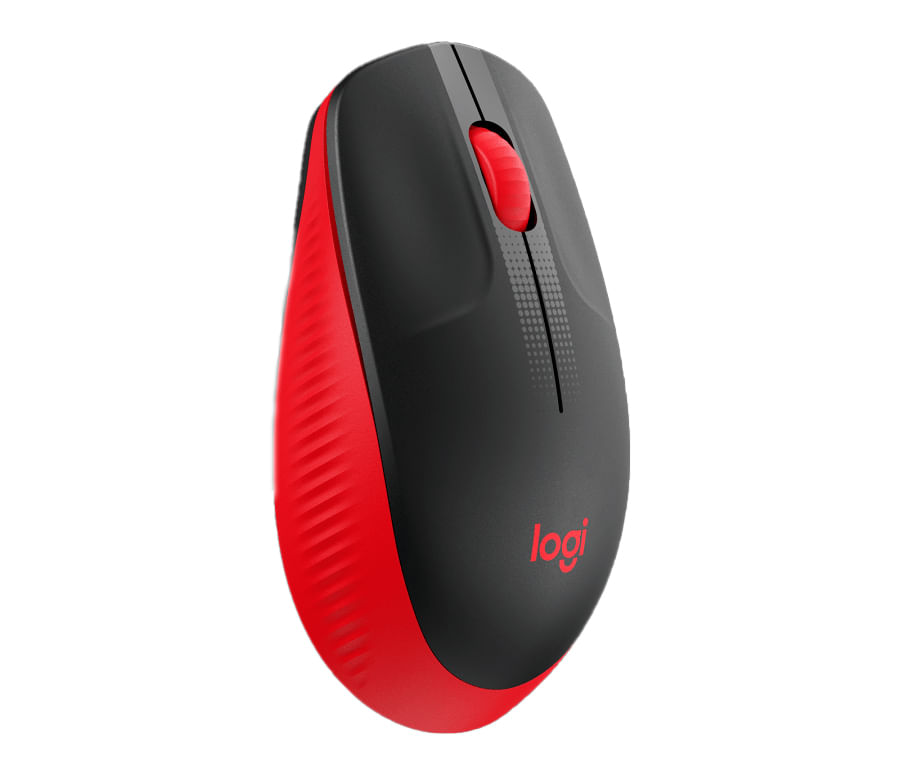 Encontraproduto.com.br - Mouse Sem Fio Logitech M190 USB 3 Botões 1000DPI, Vermelho