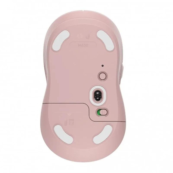 Encontraproduto.com.br - Mouse Sem Fio Logitech Signature M650, 2000 DPI, Compacto, 5 Botões, Silencioso, Bluetooth, USB, Rose
