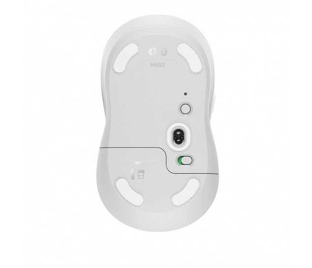 Encontraproduto.com.br - Mouse Sem Fio M650  Bluetooth Branco 910-006252 - Logitech