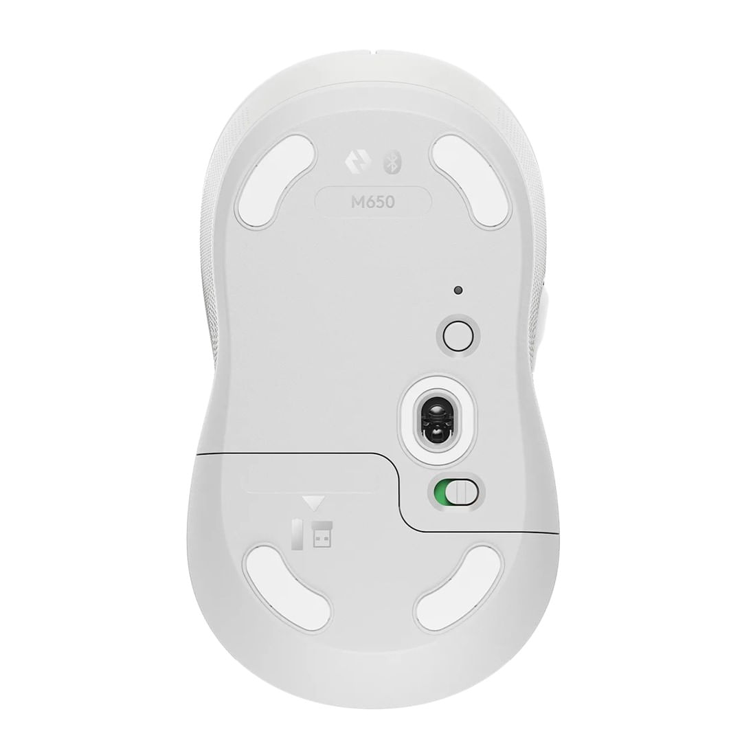 Encontraproduto.com.br - Mouse Sem Fio M650  Bluetooth Branco 910-006252 - Logitech