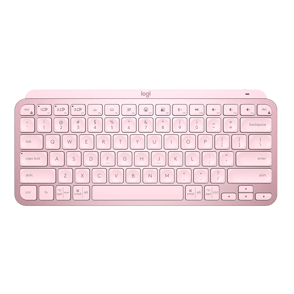 Encontraproduto.com.br - Teclado MX Keys Mini, Logitech, Bluetooth, Rosa