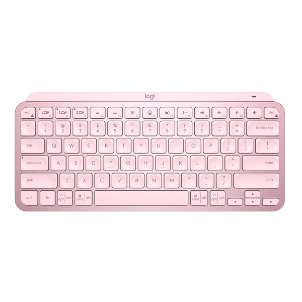 Encontraproduto.com.br - Teclado MX Keys Mini, Logitech, Bluetooth, Rosa