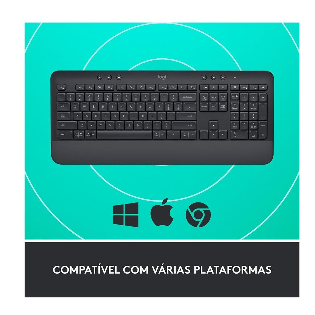 Encontraproduto.com.br - Teclado Sem Fio Bluetooth US Signature K650 Grafite - Logitech
