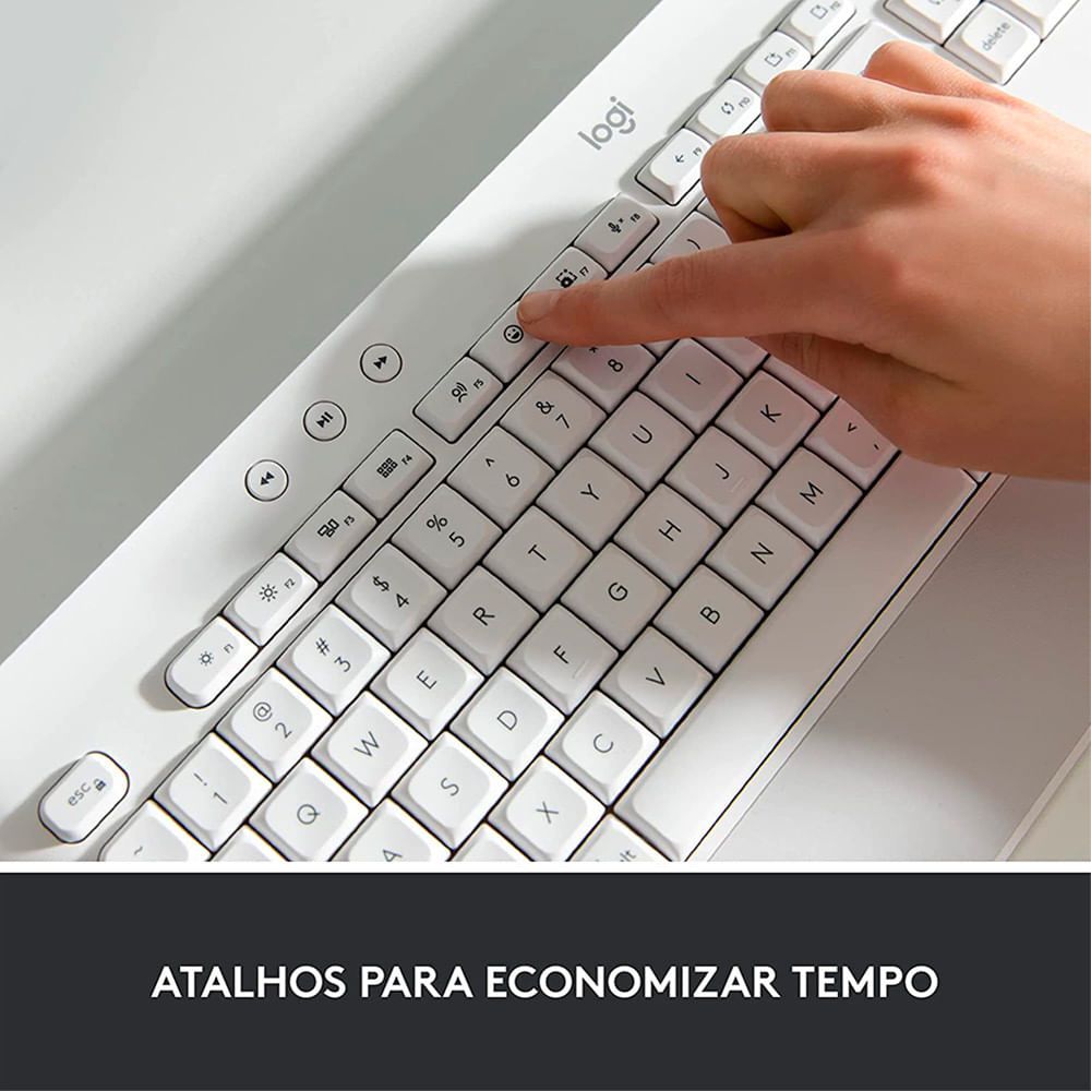 Encontraproduto.com.br - Teclado sem Fio Bluetooth US Signature K650 Branco - Logitech