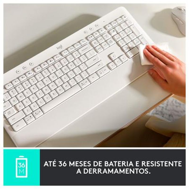 Encontraproduto.com.br - Teclado sem Fio Bluetooth US Signature K650 Branco - Logitech