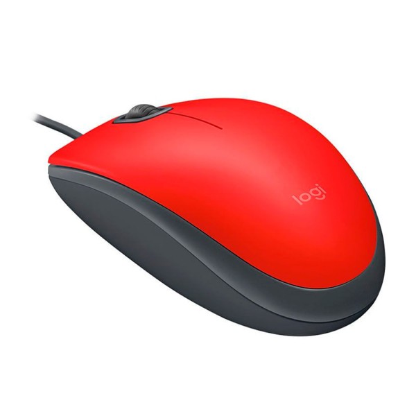 Encontraproduto.com.br - Mouse USB M110 Silent Vermelho 910-006755 - Logitech