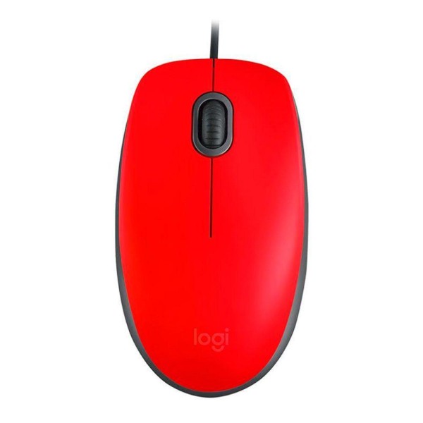 Encontraproduto.com.br - Mouse USB M110 Silent Vermelho 910-006755 - Logitech