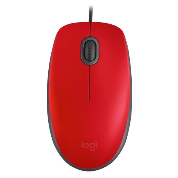 Encontraproduto.com.br - Mouse USB M110 Silent Vermelho 910-006755 - Logitech