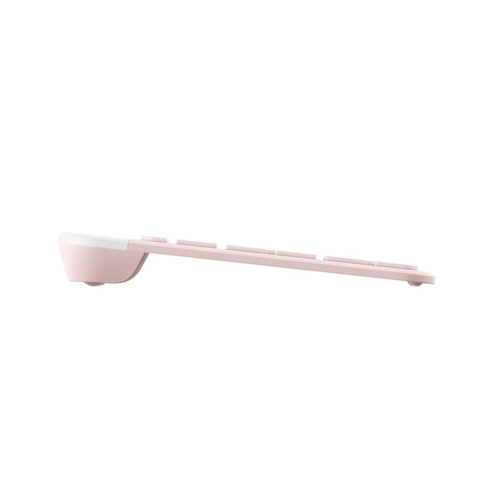Encontraproduto.com.br - Teclado e Mouse Sem Fio Logitech MK470, Wireless, Slim, Rosa