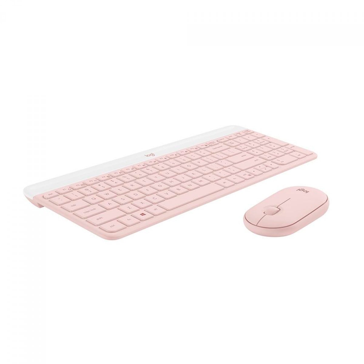 Encontraproduto.com.br - Teclado e Mouse Sem Fio Logitech MK470, Wireless, Slim, Rosa