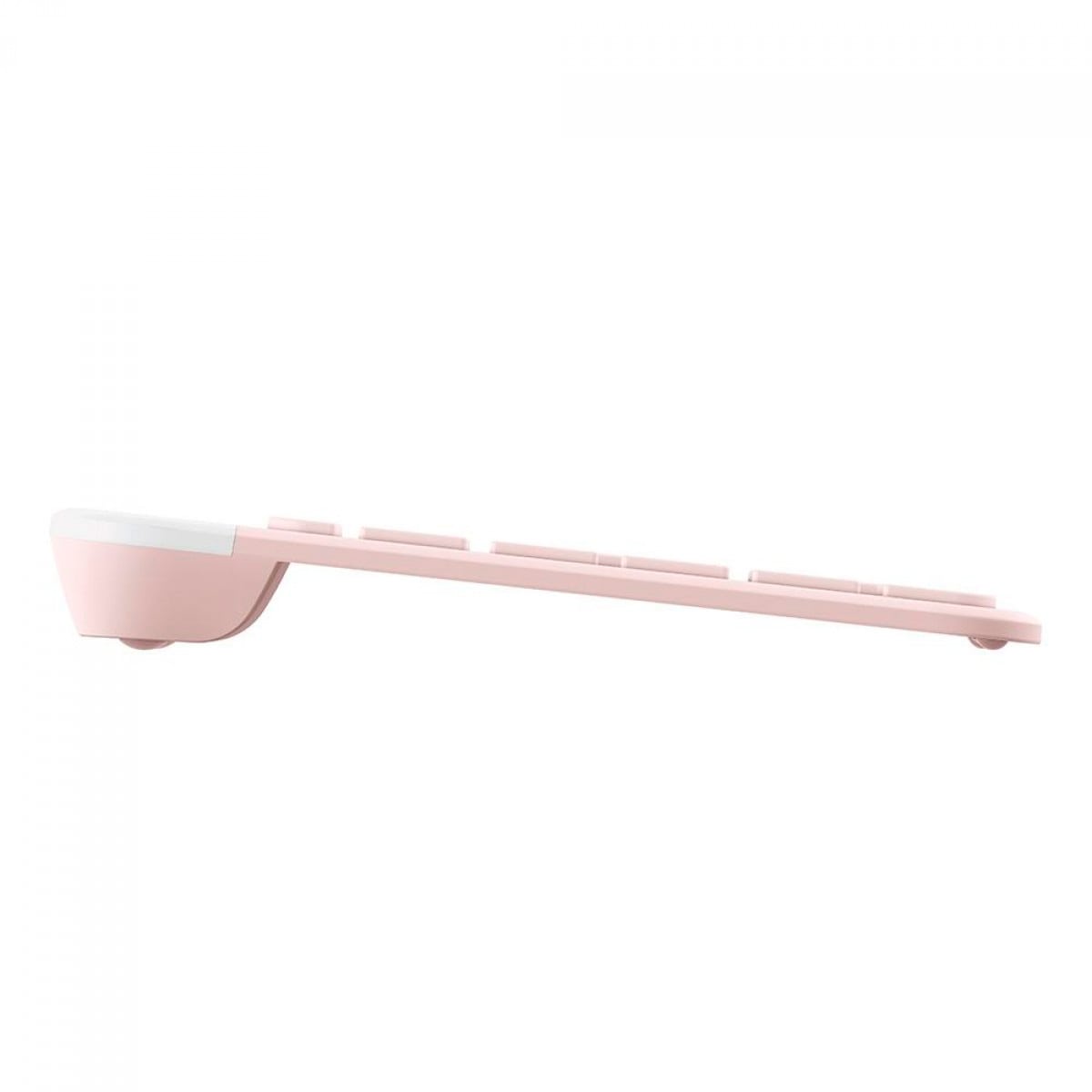 Encontraproduto.com.br - Teclado e Mouse Sem Fio Logitech MK470, Wireless, Slim, Rosa