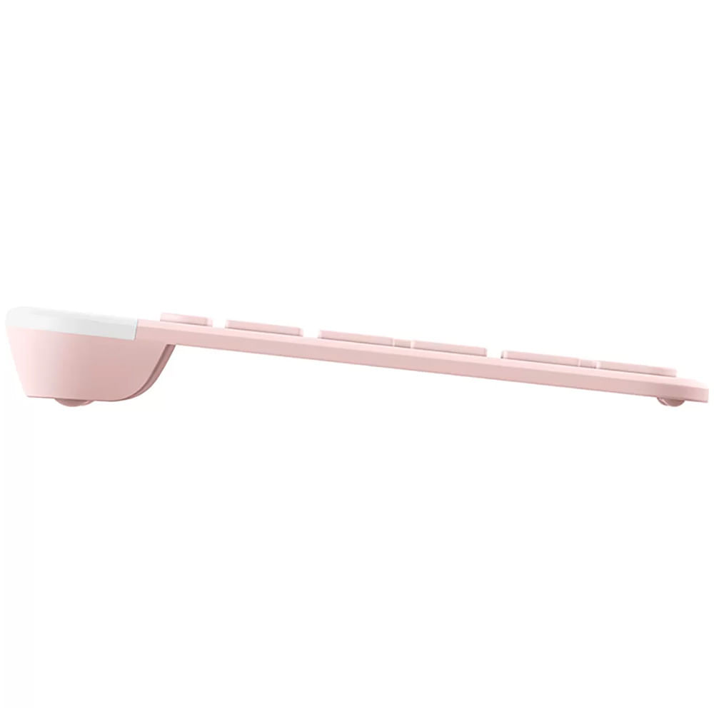 Encontraproduto.com.br - Teclado e Mouse Sem Fio Logitech MK470, Wireless, Slim, Rosa