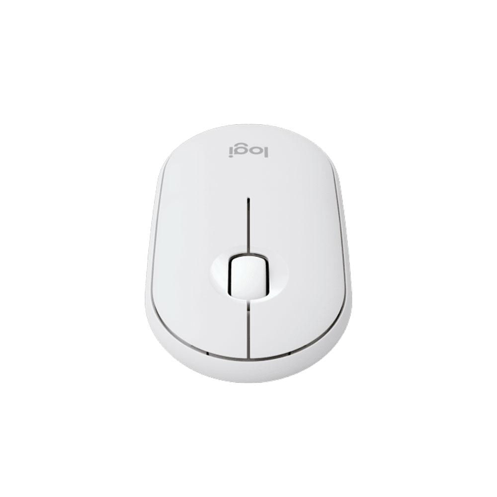 Encontraproduto.com.br - Mouse Sem Fio Logitech Pebble 2 M350s, USB Logi Bolt ou Bluetooth e Pilha Inclusa, com Clique Silencioso, Branco - 910-007047