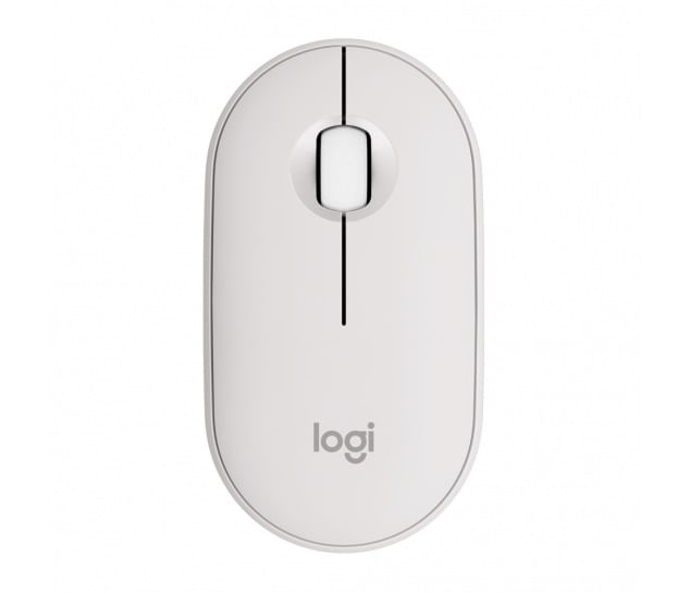 Encontraproduto.com.br - Mouse Sem Fio Logitech Pebble 2 M350s, USB Logi Bolt ou Bluetooth e Pilha Inclusa, com Clique Silencioso, Branco - 910-007047
