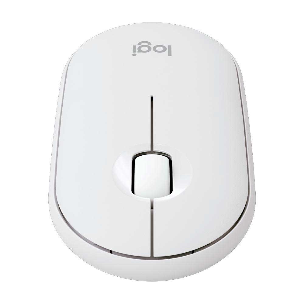 Encontraproduto.com.br - Mouse Sem Fio Logitech Pebble 2 M350s, USB Logi Bolt ou Bluetooth e Pilha Inclusa, com Clique Silencioso, Branco - 910-007047