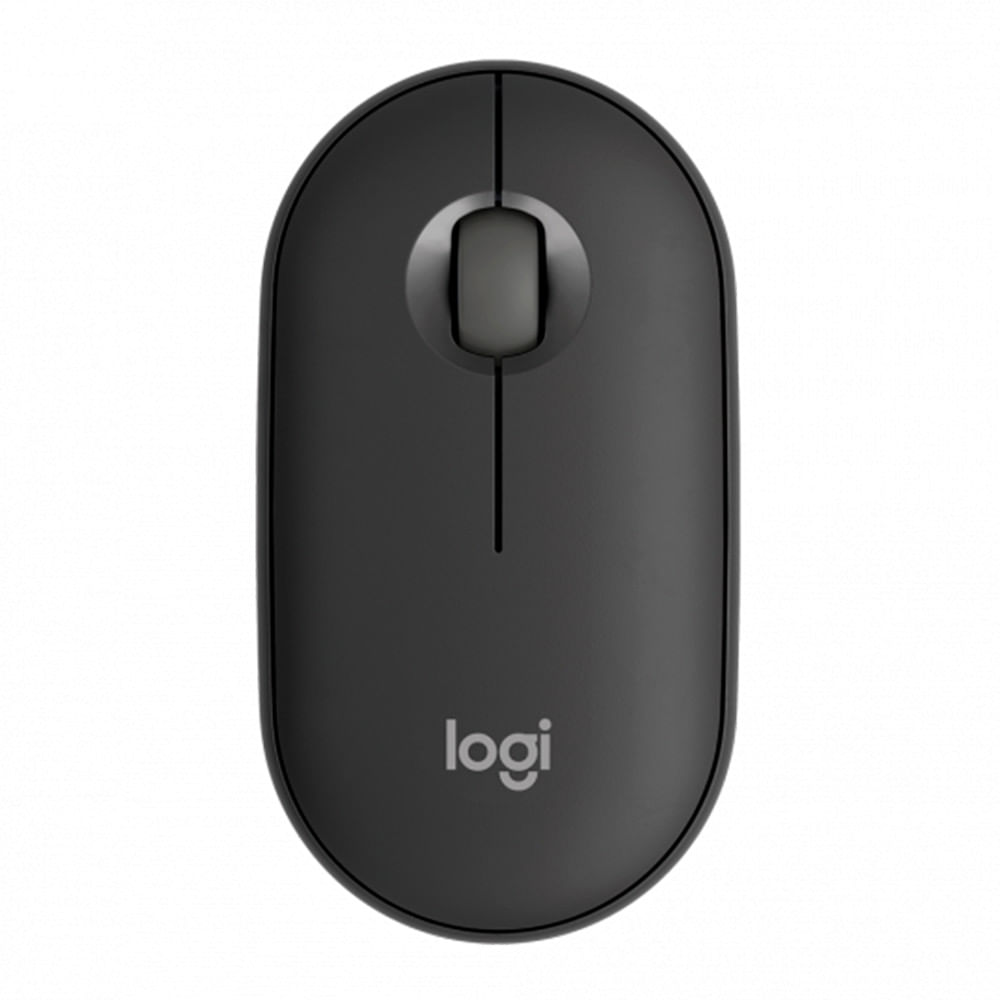 Mouse Sem Fio Logitech Pebble 2 M350s, USB Logi Bolt ou Bluetooth e Pilha Inclusa, com Clique Silencioso, Grafite - 910-007049