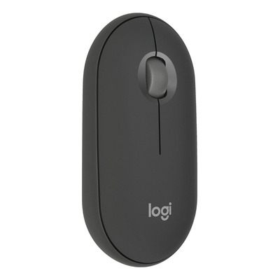 Encontraproduto.com.br - Mouse Sem Fio Logitech Pebble 2 M350s, USB Logi Bolt ou Bluetooth e Pilha Inclusa, com Clique Silencioso, Grafite - 910-007049