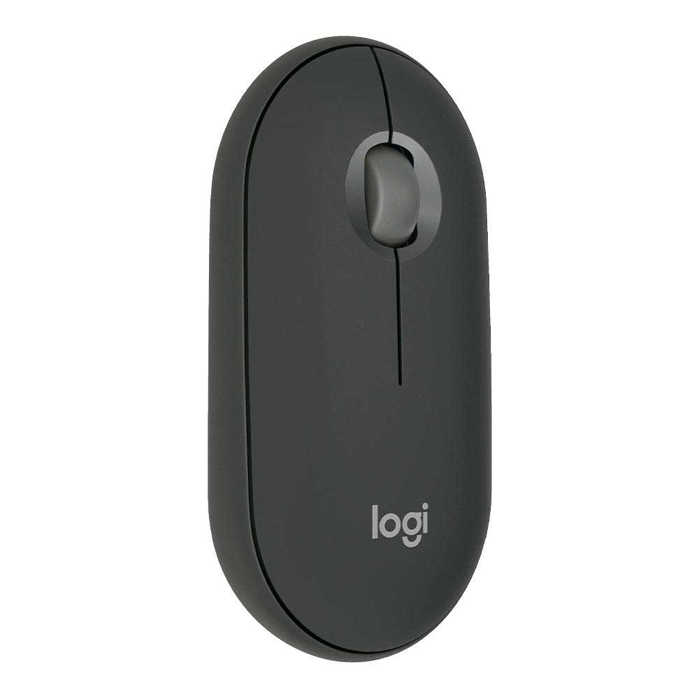 Encontraproduto.com.br - Mouse Sem Fio Logitech Pebble 2 M350s, USB Logi Bolt ou Bluetooth e Pilha Inclusa, com Clique Silencioso, Grafite - 910-007049
