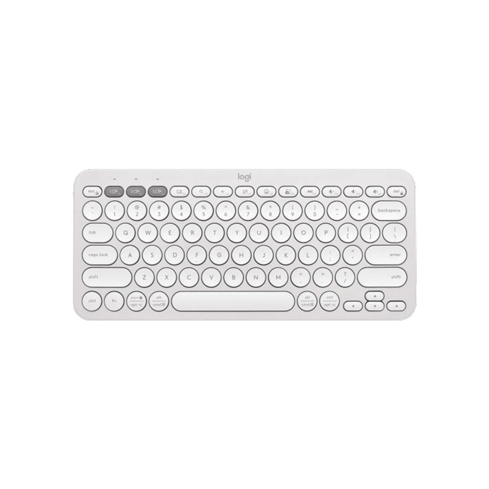 Encontraproduto.com.br - Teclado sem Fio Bluetooth US Multi-Dispositivos Pebble Keys 2 K380s Branco - Logitech