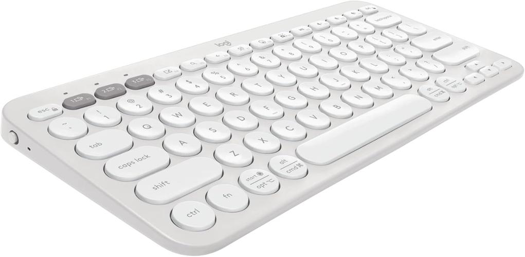 Encontraproduto.com.br - Teclado sem Fio Bluetooth US Multi-Dispositivos Pebble Keys 2 K380s Branco - Logitech