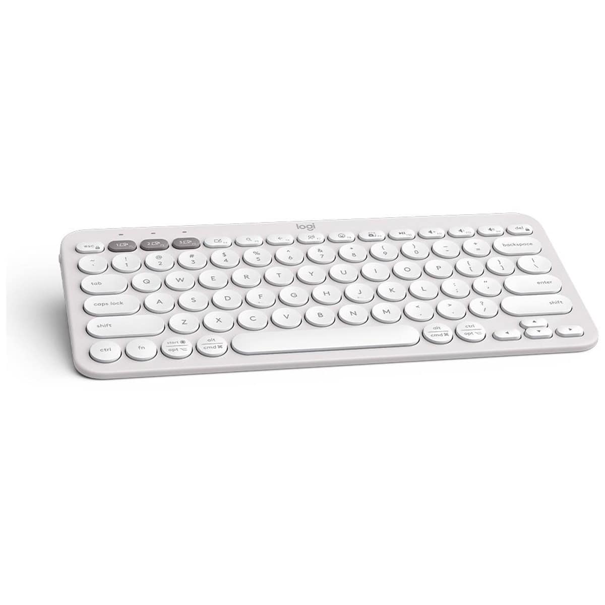 Encontraproduto.com.br - Teclado sem Fio Bluetooth US Multi-Dispositivos Pebble Keys 2 K380s Branco - Logitech