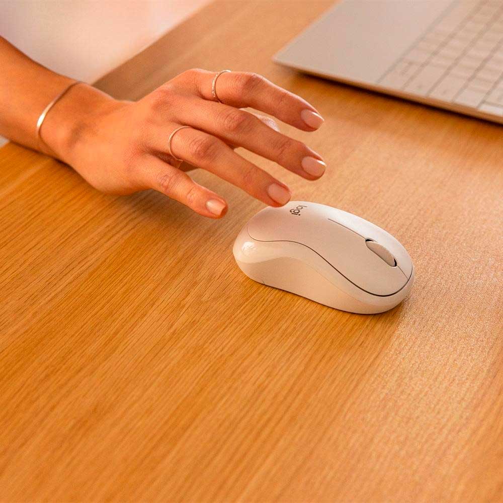 Encontraproduto.com.br - Mouse Sem Fio M240 Bluetooth Branco 910-007116 - Logitech