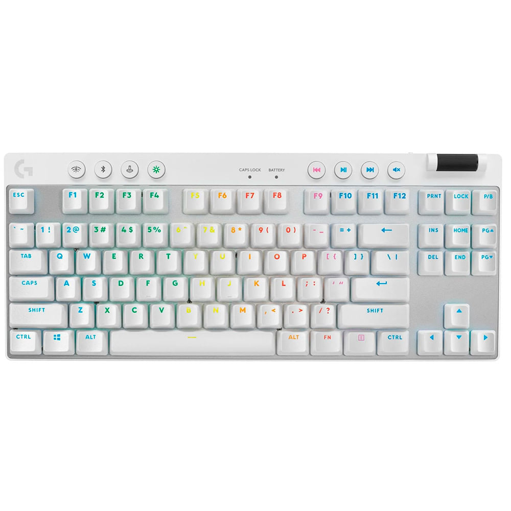 Teclado Gamer Logitech G PRO X TKL Lightspeed RGB Mecânico Switch Tactile Branco US