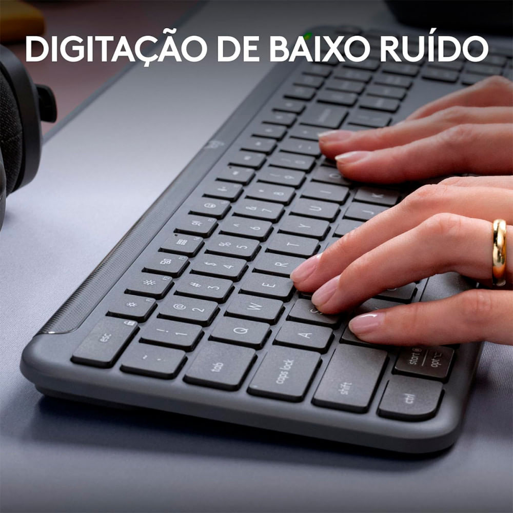 Encontraproduto.com.br - Teclado Logitech Signature Slim K950 Grafite - 920-012433
