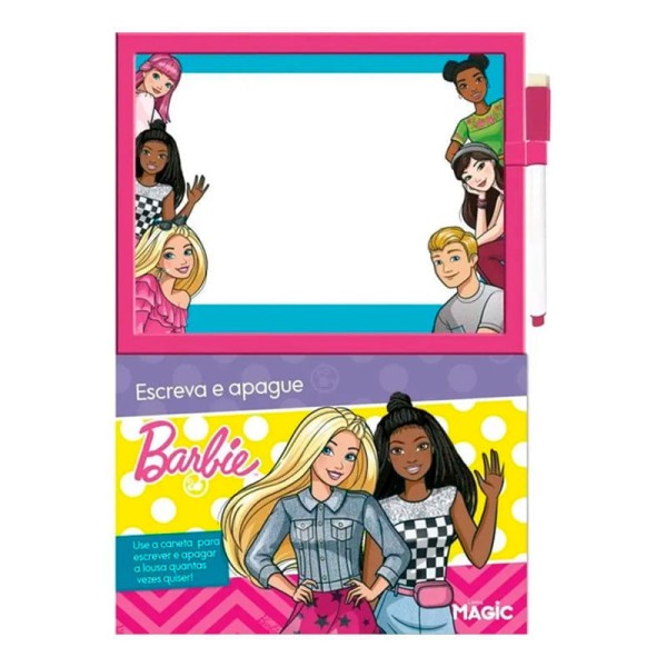 Encontraproduto.com.br - Livro Lousa Mágica Barbie Escreve e Apaga 1 Unidade