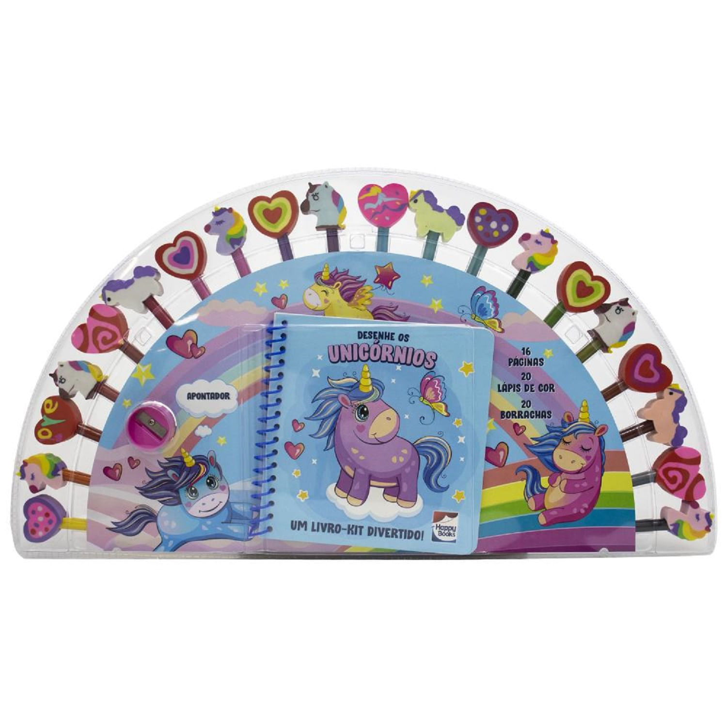 Encontraproduto.com.br - Kit Livro Divertido Desenhe Os Unicórnios Happy Books