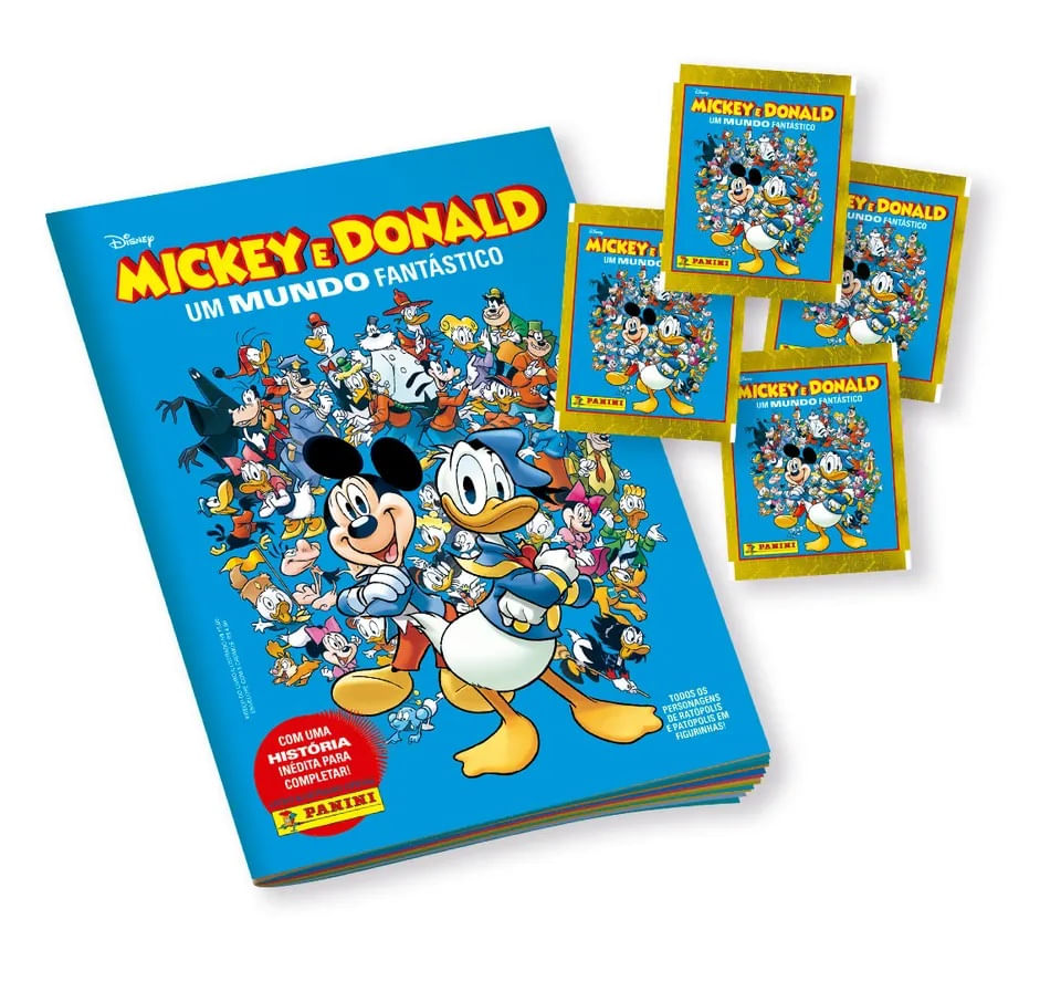 Mickey E Donald - Kit C/ 1 Album Brochura + 6 Envelopes