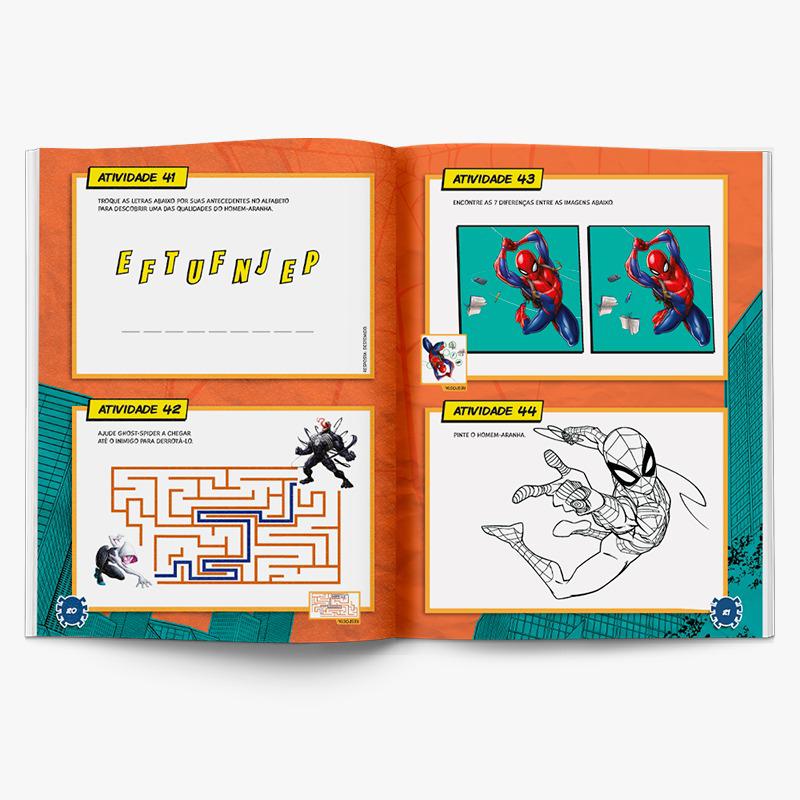 Encontraproduto.com.br - Livro Infantil 100 Atividades Homem Aranha Culturama