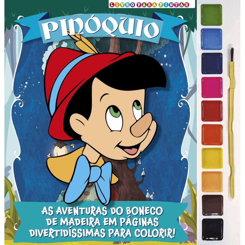 Livro Para Pintar Com Aquarela Pinóquio