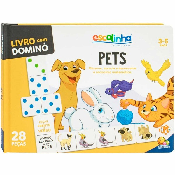Livro Infantil Escolinha Pets Livro Com Dominó Todolivro (MP)