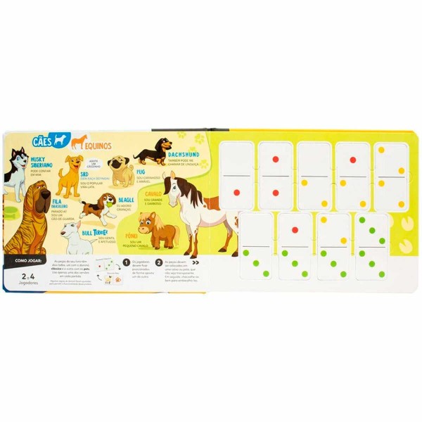 Encontraproduto.com.br - Livro Infantil Escolinha Pets Livro Com Dominó Todolivro (MP)