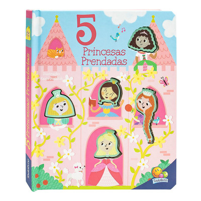 Livro Infantil Todolivro Amiguinhos de Silicone 5 Princesas Prendadas (MP)