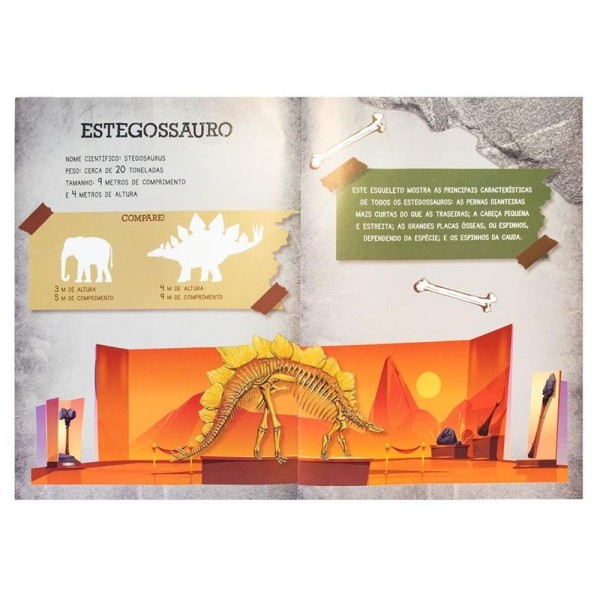 Encontraproduto.com.br - Livro Mundo dos Dinossauros - Todolivro -  STEGOSSAURO