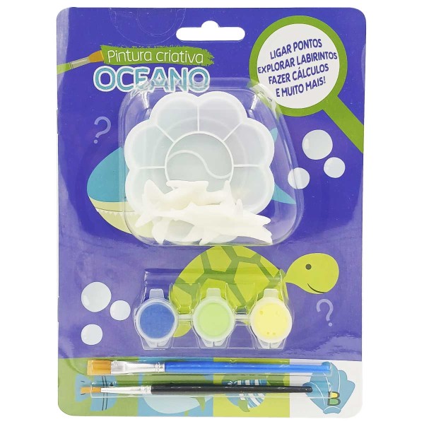 Livro Pintura Criativa Oceano 21x16cm em Plástico Todo Livro