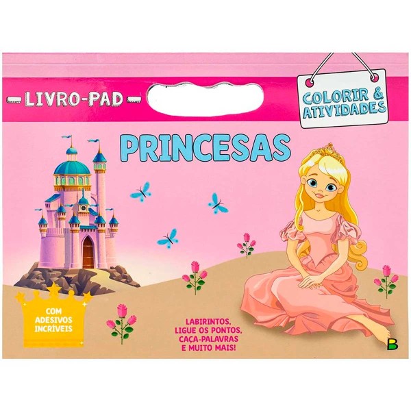 Livro de Atividades P/ Colorir Princesas 27,8x21cm em Papel Todo Livro