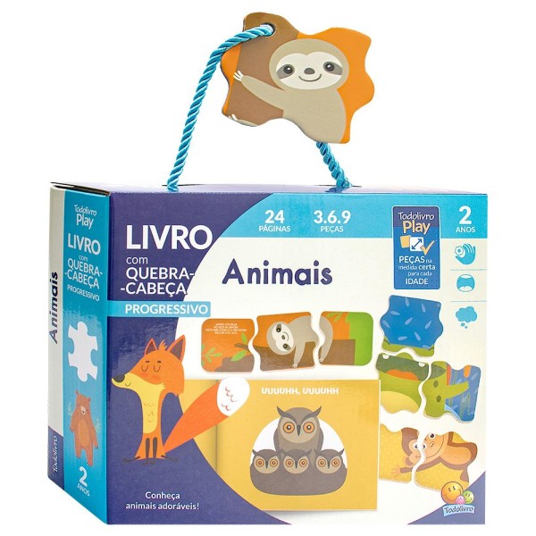 Jogo Livro Quebra Cabeça Animais 2A Progressivo - TODOLIVRO