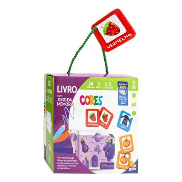 Encontraproduto.com.br - Livro Infantil Cores C/ Jogo da Memória 17x21cm em Papel Todo Livro