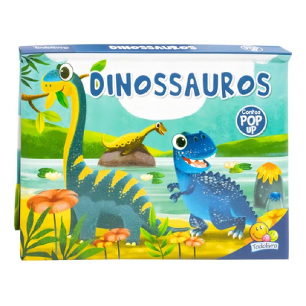 Contos Pop Up Dinossauros 19cm em Papel Todo Livro