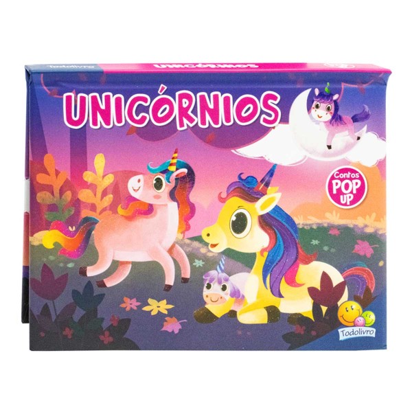 Contos Pop Up Unicórnios 19cm em Papel Todo Livro