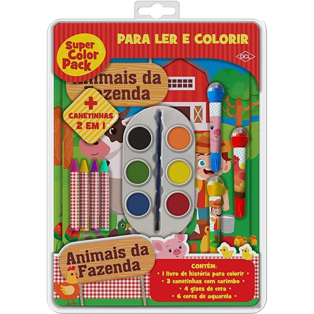 Livro Super Color Pack - Animais Da Fazenda